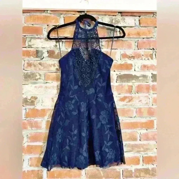 Free People Navy Blue Figure Skater Dress‎ Size Small - Picture 3 of 7